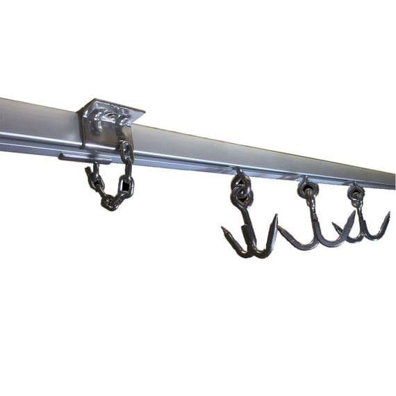 Game Larder Meat Rail 1meter+ 2 END CHAIN + 1 SUPPORTING HOOK + 3 W-HOOK