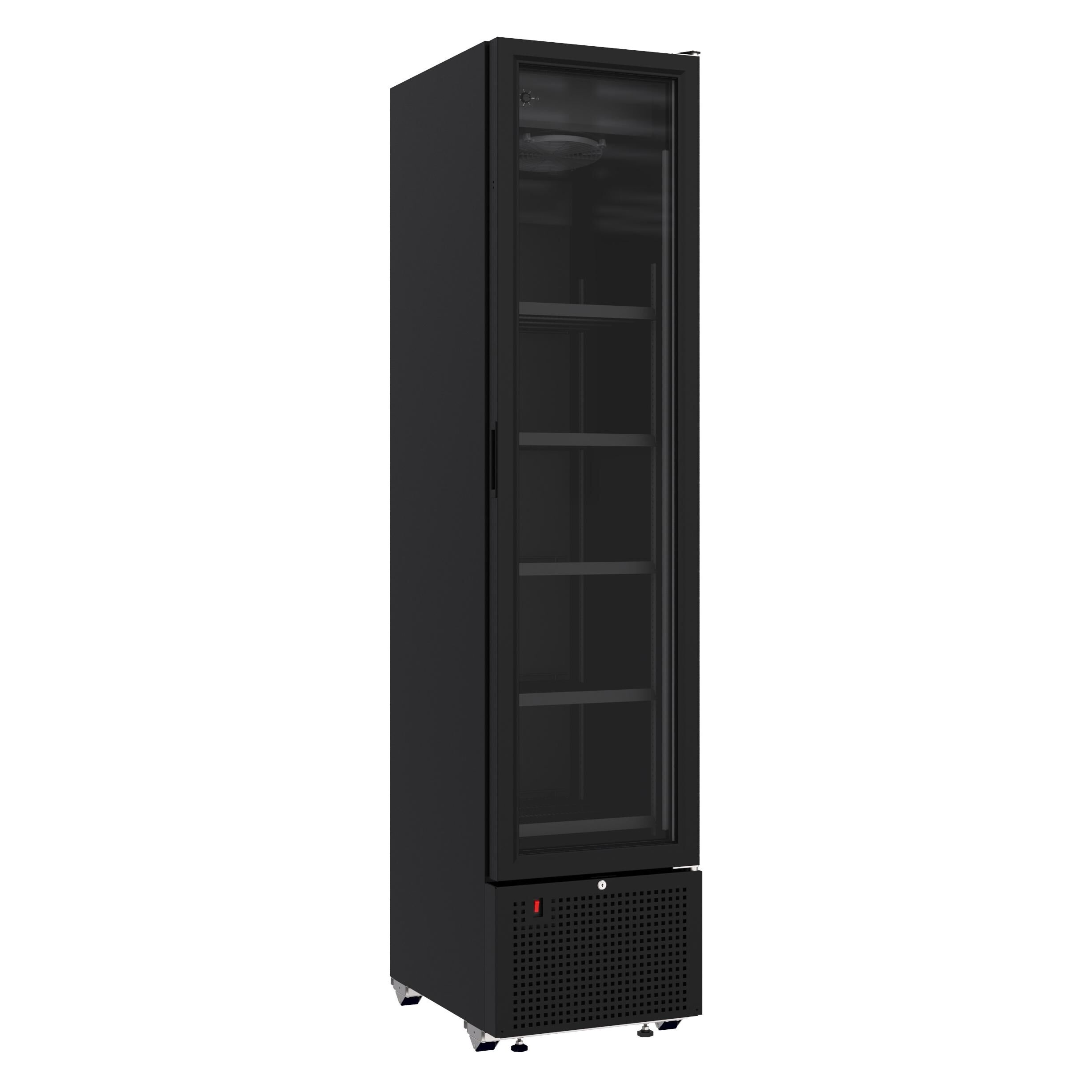 Refrigerator Glass Door 348l Black